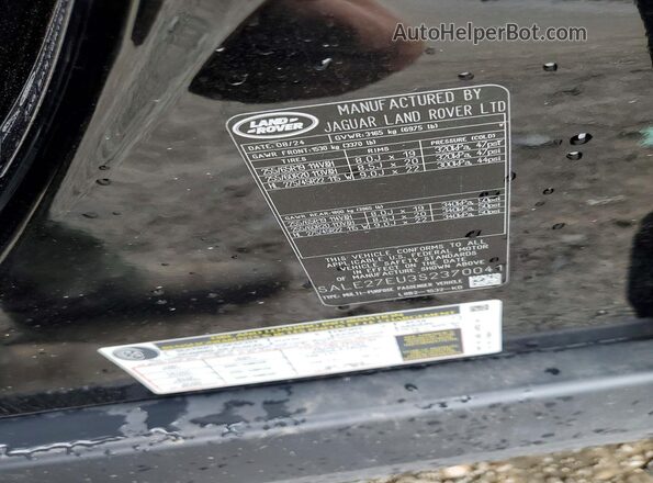SALE27EU3S2370041 2025 LAND ROVER DEFENDER Черный Вид наклейки с VIN-кодом
