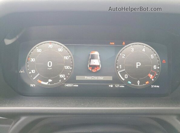 SALE27EU3S2370041 2025 LAND ROVER DEFENDER Черный Вид щитка приборов