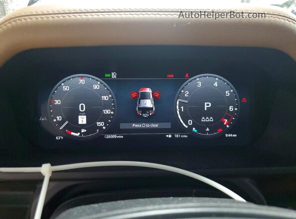 SALE27EU9S2411448 2025 LAND ROVER DEFENDER White Вид щитка приладів
