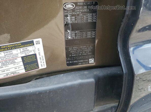 SALE27EUXR2301812 2024 LAND ROVER DEFENDER Tan Vista del compartimento del motor