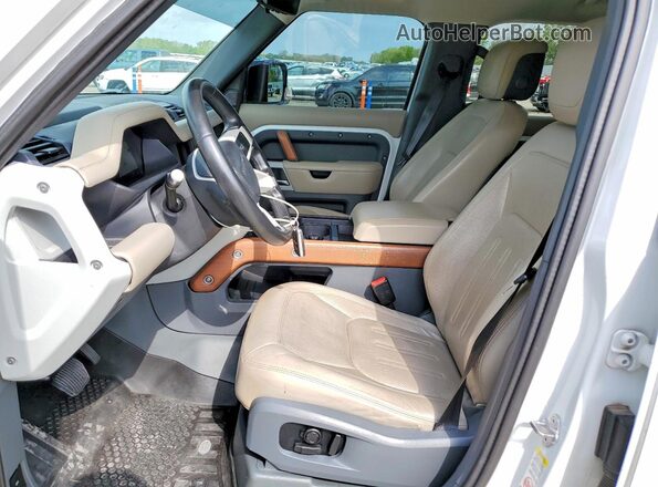SALE9EEU1L2020876 2020 LAND ROVER DEFENDER White Widok wnętrza z przodu