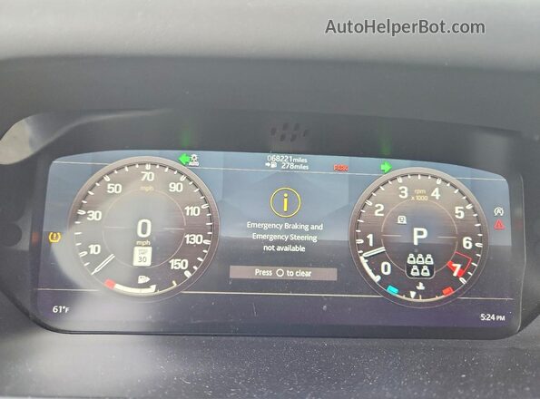 SALE9EEU5L2023571 2020 LAND ROVER DEFENDER Silver Widok zestawu wskaźników