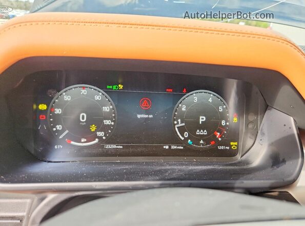 SALEJ6EX2R2334049 2024 LAND ROVER DEFENDER Black Widok zestawu wskaźników