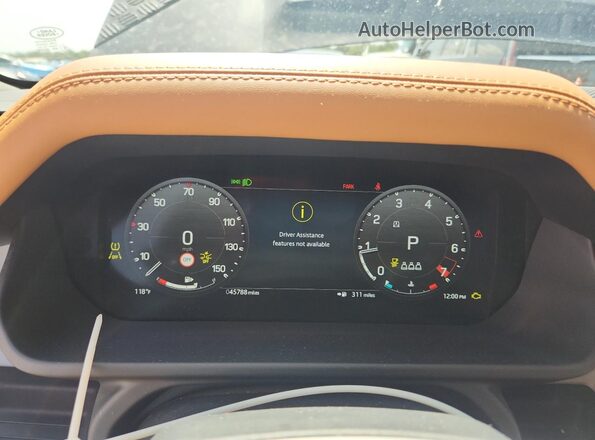 SALEJ7EXXR2285348 2024 LAND ROVER DEFENDER Gray Вид щитка приладів