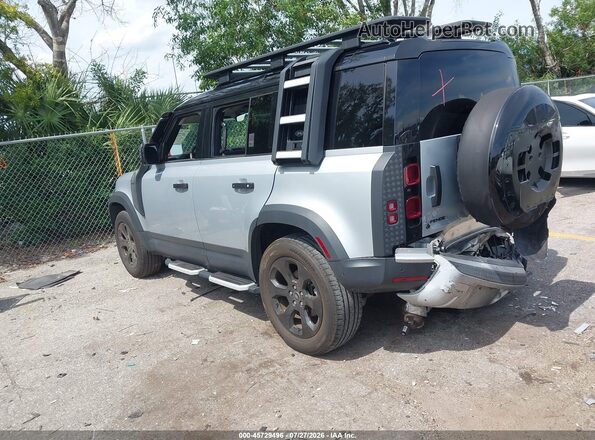SALEJEEX8P2123686 2023 LAND ROVER DEFENDER Silver Trasero izquierdo