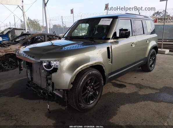SALEKERX6N2074623 2022 LAND ROVER DEFENDER Зеленый Передняя левая четверть