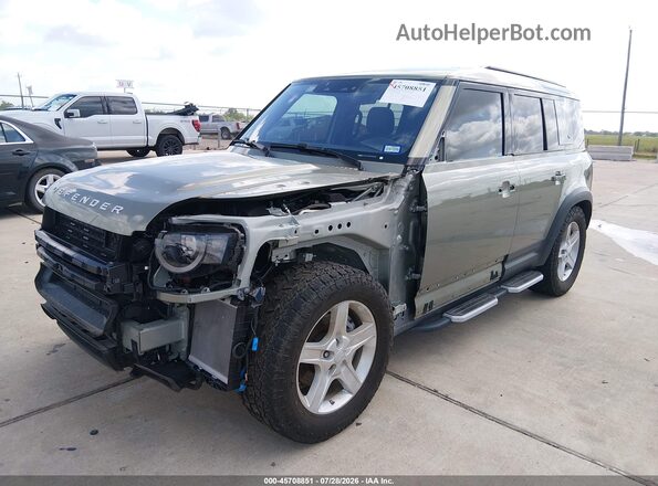 SALEP7RUXM2048060 2021 LAND ROVER DEFENDER Green Vista tres cuartos delantera izquierda