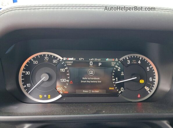 SALEWEEE1P2194356 2023 LAND ROVER DEFENDER Gray Instrument cluster view