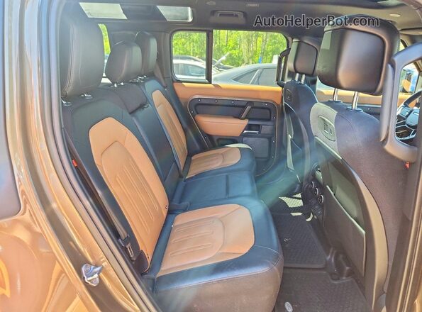 SALEX7RU7M2054513 2021 LAND ROVER DEFENDER Tan უკანა სალონის ხედი