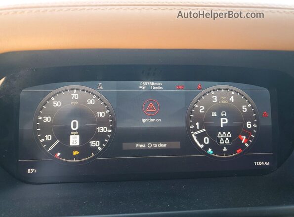 SALEXEEU1L2028790 2020 LAND ROVER DEFENDER Зеленый Вид щитка приборов