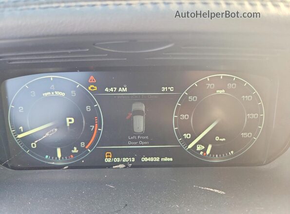 SALGR2PF9GA309439 2016 LAND ROVER RANGE Black Вид щитка приладів