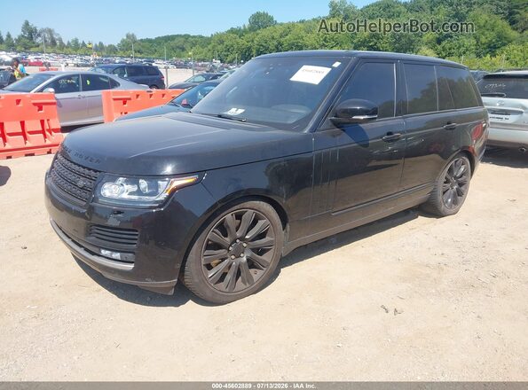 SALGS2FE1HA329778 2017 LAND ROVER RANGE ROVER Black Առջևի ձախ երեք քառորդ տեսարան