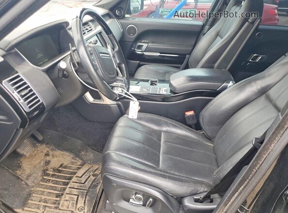 SALGS2KF7GA304090 2016 LAND ROVER RANGE Black Front interior view