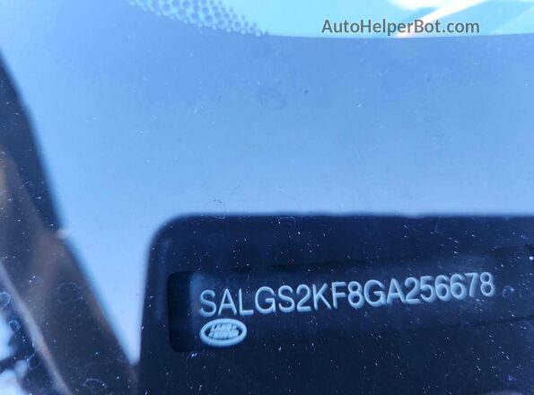 SALGS2KF8GA256678 2016 LAND ROVER RANGE Gray VIN կոդի պիտակի տեսք