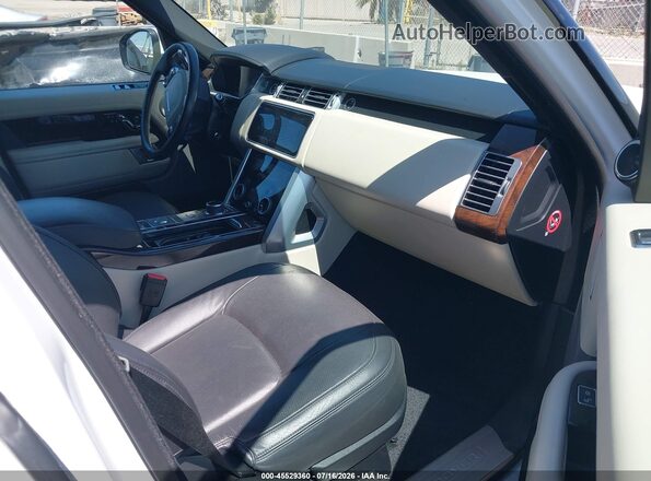 SALGS2RE6JA383739 2018 LAND ROVER RANGE ROVER White Widok wnętrza z przodu