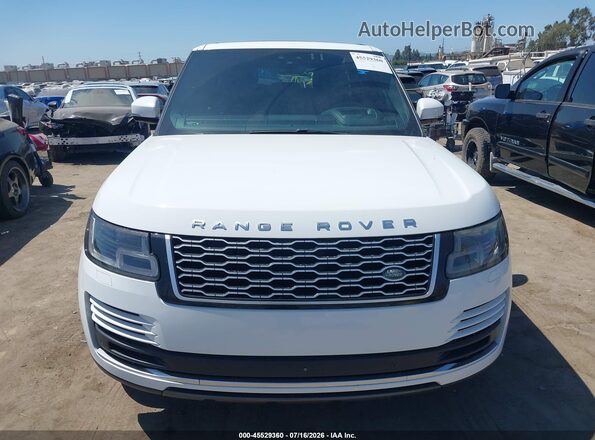 SALGS2RE6JA383739 2018 LAND ROVER RANGE ROVER White Widok wnętrza z tyłu