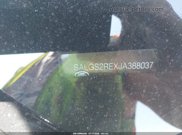 SALGS2REXJA388037 2018 LAND ROVER RANGE ROVER Black 