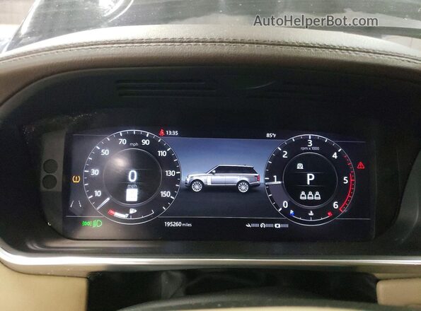 SALGS2RKXJA381997 2018 LAND ROVER RANGE Black Սարքավորումների վահանակի տեսք