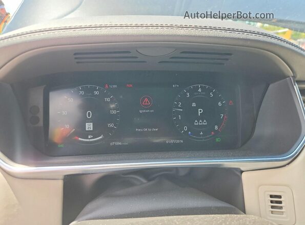 SALGS2RU5MA429881 2021 LAND ROVER RANGE Gray Սարքավորումների վահանակի տեսք