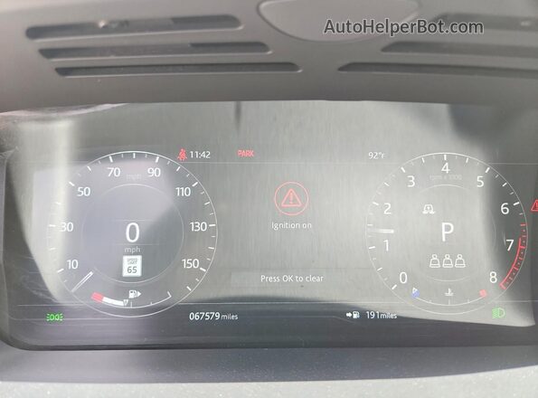 SALGS2RU5MA452917 2021 LAND ROVER RANGE White Вид щитка приладів