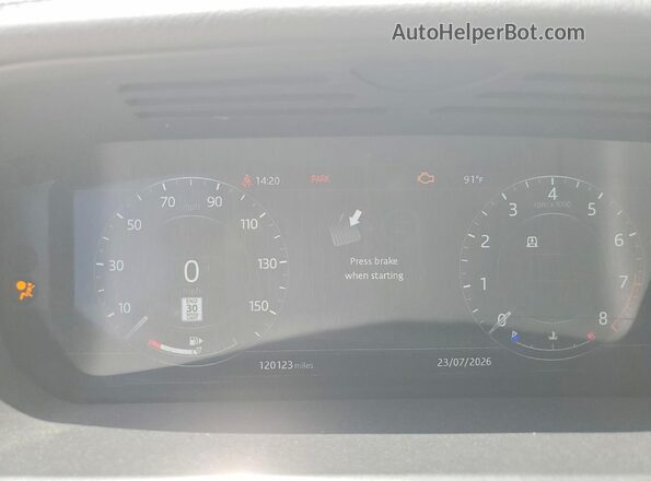 SALGS2RU7LA581174 2020 LAND ROVER RANGE Белый Вид щитка приборов