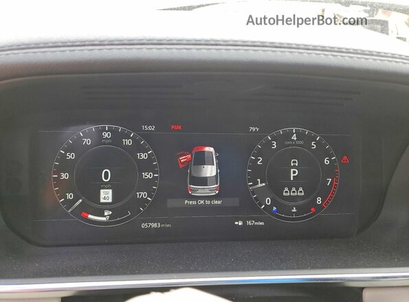 SALGS2SE2MA421367 2021 LAND ROVER RANGE Белый Вид щитка приборов