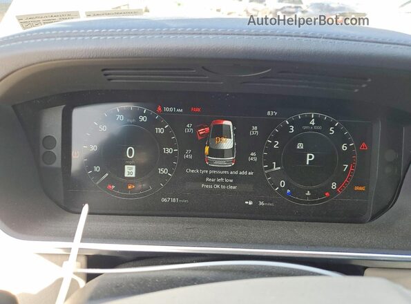 SALGS2SV3KA539571 2019 LAND ROVER RANGE Серебряный Вид щитка приборов