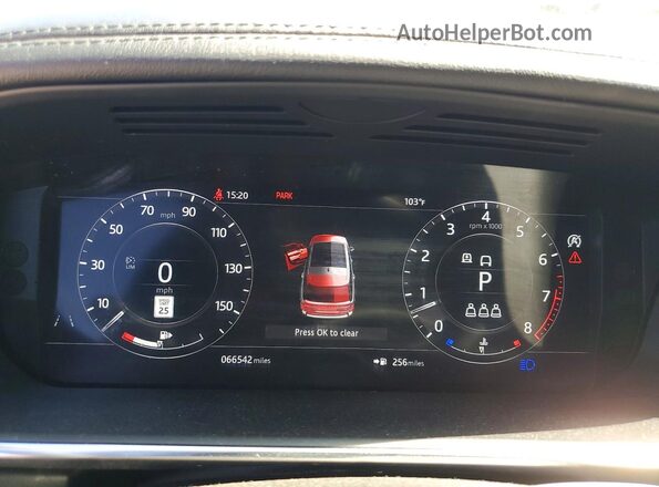 SALGS2SV3KA557505 2019 LAND ROVER RANGE Black Widok zestawu wskaźników