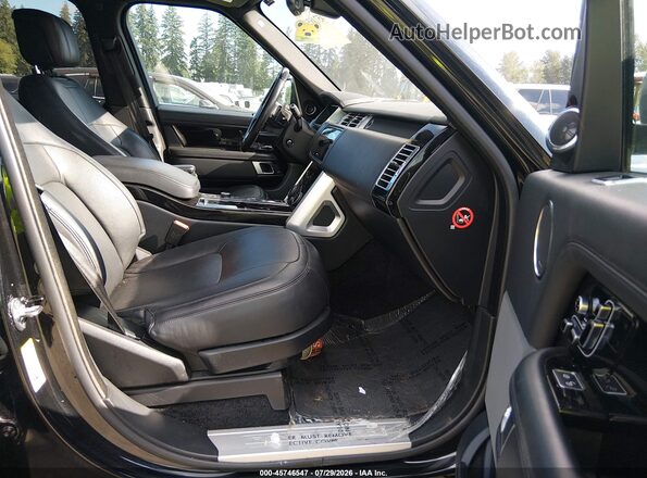 SALGS2SV4JA385936 2018 LAND ROVER RANGE ROVER Black Widok wnętrza z przodu