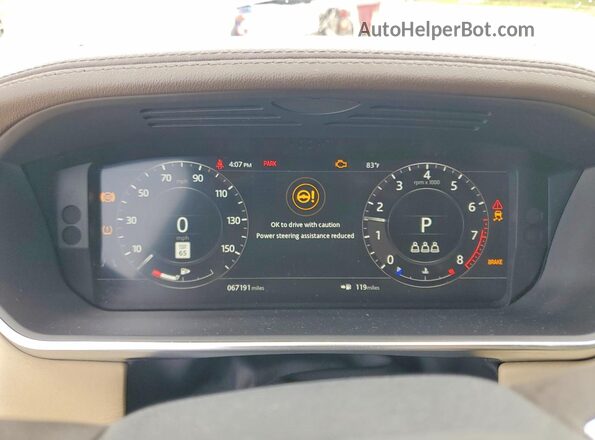 SALGS2SV4KA566729 2019 LAND ROVER RANGE White Սարքավորումների վահանակի տեսք