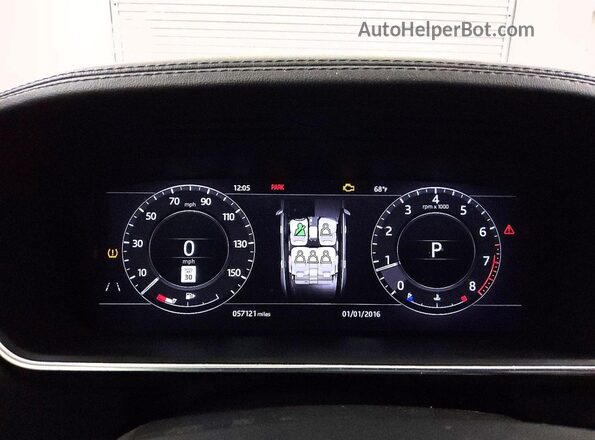 SALGS2SV6JA508507 2018 LAND ROVER RANGE Black Вид щитка приладів