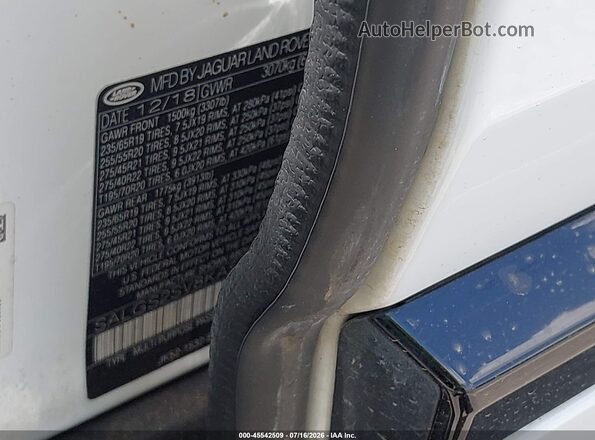 SALGS2SV8KA539999 2019 LAND ROVER RANGE ROVER White Vista del compartimento del motor