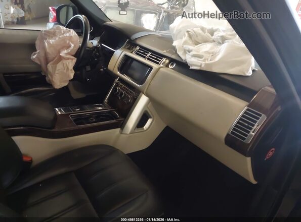 SALGS3EF5GA259197 2016 LAND ROVER RANGE ROVER Black წინა სალონის ხედი