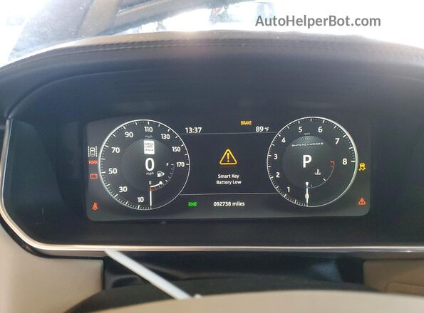 SALGS5FE1HA351149 2017 LAND ROVER RANGE Black Widok zestawu wskaźników
