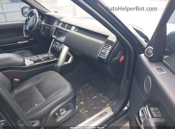 SALGS5FE7HA357523 2017 LAND ROVER RANGE ROVER Black Вид салону спереду