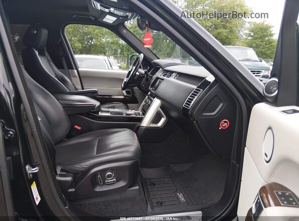 SALGS5FE8HA347874 2017 LAND ROVER RANGE ROVER Черный Вид салона спереди