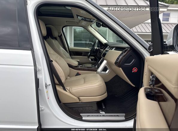 SALGS5RE3JA380542 2018 LAND ROVER RANGE ROVER White Front interior view