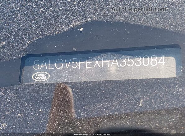 SALGV5FEXHA353084 2017 LAND ROVER RANGE ROVER Белый Вид подкапотного пространства