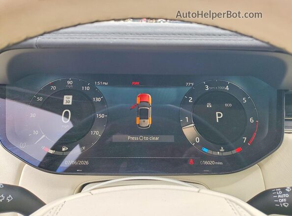 SALKP9FU9PA019050 2023 LAND ROVER RANGE Серый Вид щитка приборов