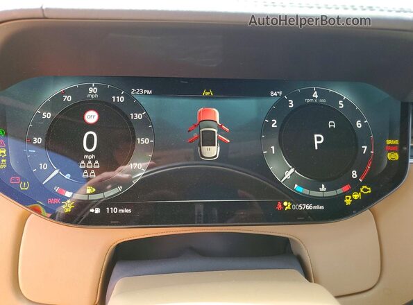 SALKPBE91SA312924 2025 LAND ROVER RANGE Tan Instrument cluster view
