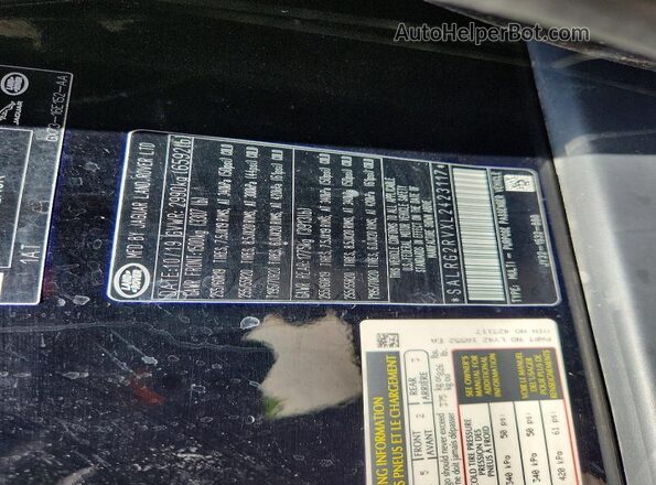 SALRG2RVXL2423117 2020 LAND ROVER DISCOVERY Black VIN կոդի պիտակի տեսք