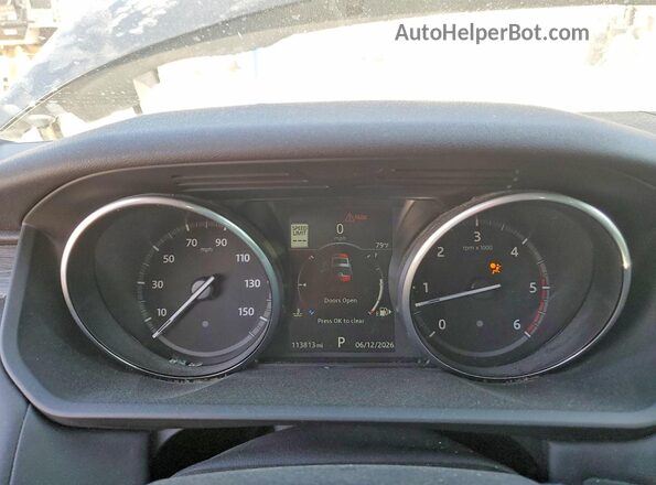 SALRHBBKXHA044175 2017 LAND ROVER DISCOVERY Black Widok zestawu wskaźników