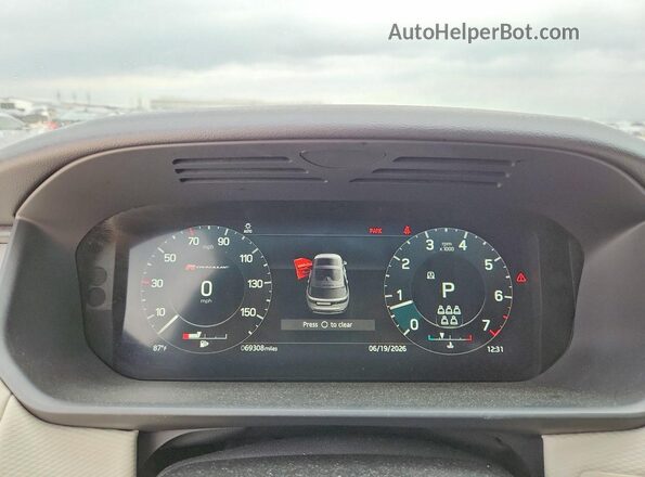 SALRM4EU8N2461904 2022 LAND ROVER DISCOVERY White Widok zestawu wskaźników
