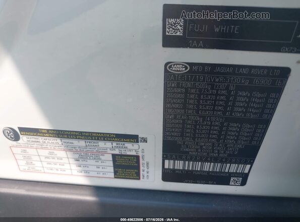 SALRR2RV4L2428503 2020 LAND ROVER DISCOVERY Белый Вид подкапотного пространства