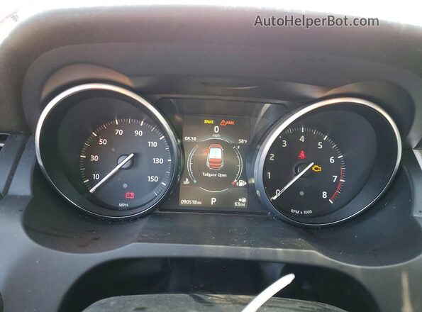 SALVP2BG3GH086089 2016 LAND ROVER RANGE Red Widok zestawu wskaźników