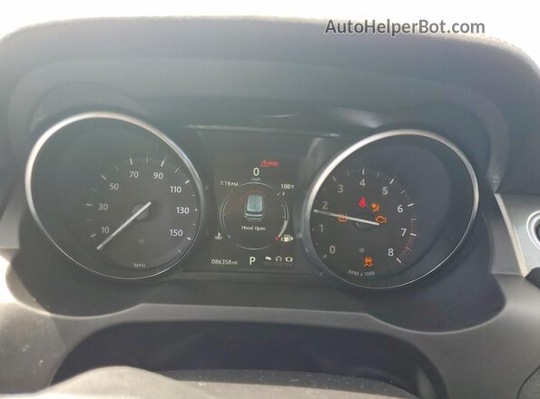 SALVP2BG8GH144651 2016 LAND ROVER RANGE Silver Вид щитка приладів