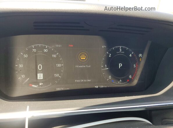 SALWG2RK6KA854308 2019 LAND ROVER RANGE Black Вид щитка приладів