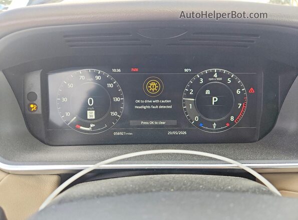 SALWG2RV1KA839208 2019 LAND ROVER RANGE White Vista del cuadro de instrumentos