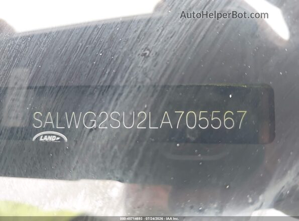 SALWG2SU2LA705567 2020 LAND ROVER RANGE ROVER SPORT Black 