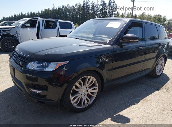 SALWR2EFXGA590620 2016 LAND ROVER RANGE ROVER SPORT Black წინა მარცხენა ხედი სამი მეოთხედიდან